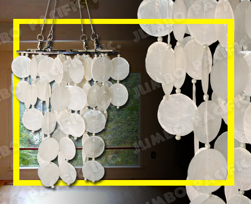 Hanging Capiz Chandelier