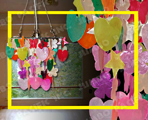 Hanging Capiz Mixed Windchimes