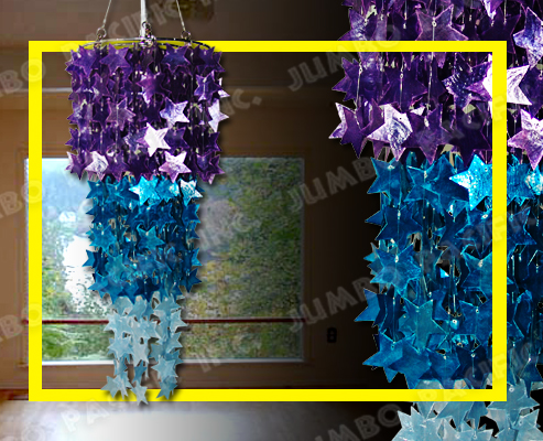 Hanging Star Capiz Chandelier